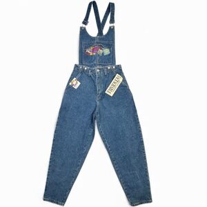 Jordache Jeanswear Juniors  Denim Overalls size: 13/14‎ Blue Relaxed Fit-New